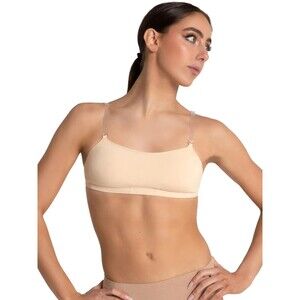 CAPEZIO Women's Camisole Comfort Dancesport Yoga Bra #3564 Nude Bra Tek   NWT